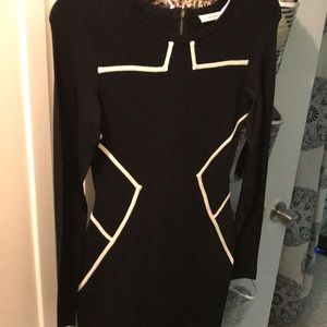 DVF black scuba knit dress NWT!